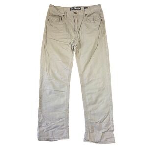 BKE Jake Casuals Mens Tan Khaki Straight Leg Pants 32L Stretch Cotton Western